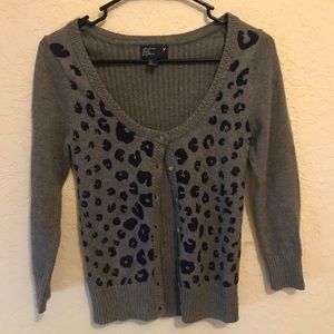 Leopard Print Button Up Cardigan